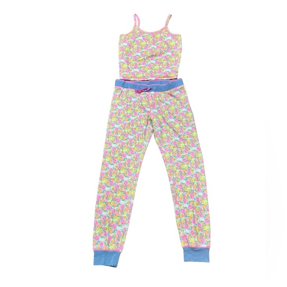 2 Piece Set: Natural Life Mix & Match Waffle Long Johns & Pajama Cami Floral - Picture 10 of 12